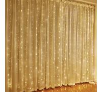 LED Light Curtain, USB Curtain Fairy Lights Indoor/outdoor, Backdrop Window Curtain Lights 8 Modes With Hooks, For Party Decoration Bedroom Wedding Birthday Garden Window (Warm,3 * 1M)