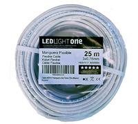 Led Light One Cable eléctrico H05VV-F Manguera 3x0,75mm 25m (Blanco) Tensión de servicio: 500v Temperatura máxima de trabajo 70º. Para instalaciones fijas y móviles en locales domésticos y oficinas.