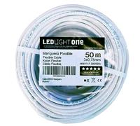Led Light One Cable H05VV-F Manguera 3x0,75mm 50m (Blanco) Tensión de servicio: 500v Temperatura máxima de trabajo 70º.Cables para instalaciones fijas y móviles en locales domésticos y oficinas.