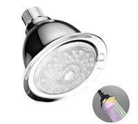 LED Light Shower Head, Small Color-Changing High-Pressure Shower Head, Sprayer with LED Display That Changes Color Based on Water Temperature, Bathroom Accessory for Kids, Adults, Home, Spa