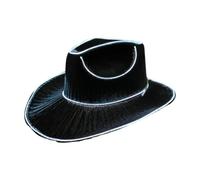 LED Light Up Cowboy Hat - Fiest Headwear Cow Boy Hats | Gat De Flashing LED LED LECH UP DE FIBER Óptica | Vaquera Caps Disco Lights Up Hats | Vestirse Con La Batería, La Gorra De De Fiesta Par
