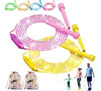 LED Light Up Jump Rope for Kids, Skipping Rope Kids With Colorful Lights, Rechargeable LED Light up Jumping Ropes, with Non-slip Handles, 3 Adjustable Rainbow Glow Modes, for Children Adults (F-1)