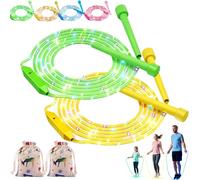 LED Light Up Jump Rope for Kids, Skipping Rope Kids With Colorful Lights, Rechargeable LED Light up Jumping Ropes, with Non-slip Handles, 3 Adjustable Rainbow Glow Modes, for Children Adults (K-1)