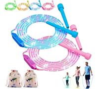 LED Light Up Jump Rope for Kids, Skipping Rope Kids With Colorful Lights, Rechargeable LED Light up Jumping Ropes, with Non-slip Handles, 3 Adjustable Rainbow Glow Modes, for Children Adults (G-1)