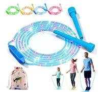LED Light Up Jump Rope for Kids, Skipping Rope Kids With Colorful Lights, Rechargeable LED Light up Jumping Ropes, with Non-slip Handles, 3 Adjustable Rainbow Glow Modes, for Children Adults (C-1)