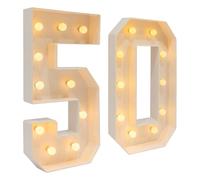 LED Light Up Números, 30/40/50 Letras Lámpara Cumpleaños Fiesta Decoración Números Iluminados 100 cm Mosaico Luminoso Marco Números Luces Cálidas Decoración para Fiesta de Cumpleaños Aniversarios etc