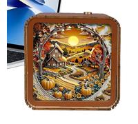 Led Light Wooden Puzzles, Puzzle Equipment Toy Night Lights, Nightlight Puzzle Toy Home Desk Decor for Kids and Adults, Wood, 3.74x3.74x1.97 Inches
