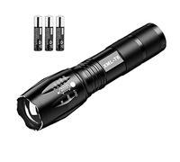 LED linterna T6 10 W, AAA linterna, 18650 de Zoomable Linterna, resistente al agua Linternas, (XM-L, 5 modos LED Set de embalaje con AAA Pilas recargables