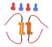 LED Load Resistor 50W 8Ohm 2 Sets Kit - Smooth Flicker Control Resistor for LED Turn Indicators/DRL Lamps/License Plate Lamps | Replacement for LED Bulbs with Wiring Clips