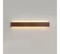 Led Long Strip Wall Sconce, Walnut Modern Wall Light Fixtures, Indoor up and down Wall Lighting for Living Room Bedroom Hallway Corridors, 3 Color Temperature Mode (3000K, 4000K, 6000K)(Up and D/Up An