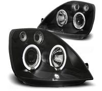 LED Luces Angel Eyes Faro Combinado Izq Der Del Ford Fiesta MK6 02-05 Negro