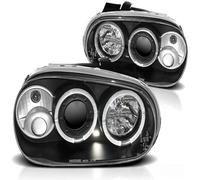 LED Luces Angel Eyes Juego Faros Combinados VW Golf 4 97-03 Negro