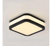 LED Luces de techo Moderno 24W balcón Lámpara de pasillo lámparas de cocina Luz cálida 3000K Negro Fácil lámpara de techo corredor Entrada Plafón Techo dormitorio baño Ø22*6cm,B