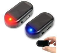 LED luz Antirrobo,Luz Solar LED de Alarma,2PCS Alarma de Coche Solar,Luz Solar LED de Alarma de Coche,Luz De Seguridad Intermitente LED Antirrobo,Luz de Advertencia de Energía Solar Simulada-Rojo+Azul