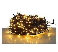 LED Luz Cadena con 120 LEDs - Blanco Cálido - para interiores y exteriores