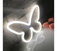 LED luz de neón blanca en forma de mariposa, luz de colores, decoración de pared, bar, Centro comercial, diseño de dormitorio de la Sala de Ambiente