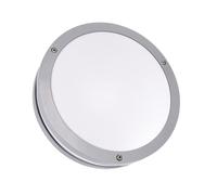 LED Luz de Número Casa Redondo IP54 D:26CM Gris Blanco Pared Exterior Entrada