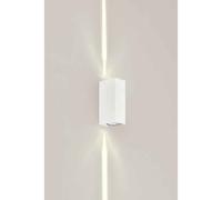 LED Luz Exterior Lámpara Pared Blanco Arriba y Abajo 6W Lente Dünner Haz Cálido