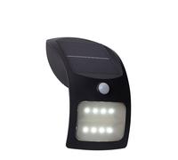 LED Luz Solar con Sensor de Movimiento Negro Metal IP54 2 Exterior Lámpara Pared