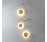 LED MALE MALA MALA MALA MALA LAMBILA DE LA MUALLE MALD MALA, Lámparas de lámpara de acrílico 18 W Medidas de pared doradas, sala de estar Bedside Bedside Restaurant Accesorios de iluminación interior