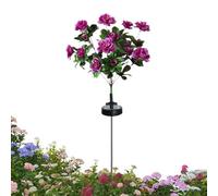 LED Memorial Flowers - Solar Cemetery Flowers 56 Color Lights | Memorial Garden Lights Artificial Grave Decoration for Yard Patio Garden Porch Outdoor Funeral TributeLight | Graveyard Flower Light