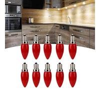 LED Mini candelabro rojo Bombilla E12 zócalo para puntales estándar internacional 10Pcs 1.5W AC 230V