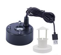 LED Mist Maker Fogger 300ml Hr Salida nebulizador para fuente estanque acuario Display Rock Garden Bird Bath Decoración (negro)