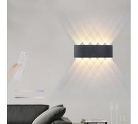 LED Moderno Apliques de Pared Up and Down Interior Lámpara de Pared con Mando Distancia Regulable 2700K-6500K Iluminación de Pared USB Recargable Salones Dormitorios Cocinas (Luz Cálida,1 Pieza)