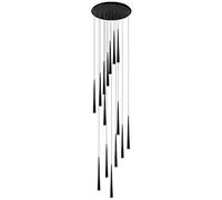Led Moderno Espiral Luz De Techo,Accesorio Hierro Parajado Lámparas,Rubor Monte Durante La Iluminación,Candelabro Cónico De Cañón Largo,Para Comedor Baño Dormitori,Girar La Lámpara-Luz en blanco y neg