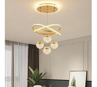 LED Moderno Lámpara colgante 3-Flame Lámpara de comedor Regulable Con mando a distancia 101W Mesa de comedor Oficina Lámpara de araña Cocina Lámpara colgante Salón,Oro