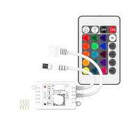 LED monocromático RGB RGBW RGBCCT mini controlador de música JM-S DC5-24V 6A tira luz regulable 5050 2835(RGB 24Key Box1)