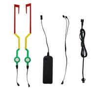 LED Motorcycle Helmet Lights Signage Light Strip 3 Modes Enhanced Visibility for Cycling Or Scooter Red Yellow Green