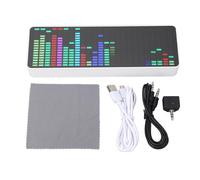 LED Music Spectrum Display, RGB Colorful 1624 Segment Rhythm Light Level Voice Sensor Clock with 384 LEDs, 20 Dynamic Modes and 7 Colors for Home Party Gaming Room Decoration