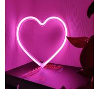 LED Neón Signo del Corazón,Love Hearts Luz de neón para dormitorio para dormitorio de niñas rosa,Lámpara Heart para Boda San Valentín Día de la Madre