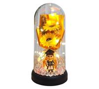 LED Night Lamp - Artistic Soft Glow Sunflower Light, Anti Slip Base Decorative Table Illumination | Graduate Celebration Bedroom Living Room Dorm Apartment Bookshelf Accent For Boy Girl Student