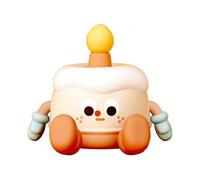 LED Night Light Birthday Cake for Kids, Soft Silicone Touch Lamp Kawaii Nursery Bedside Lamp for Baby Room Decor