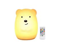 LED night light children's remote control night lamp baby night light made of silicone with touch portable for decorative gift