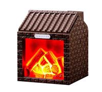 Led Night Light Humidifier - Fireplace Oil Diffuser | 200ml Cold Mist Humidifier | Air Humidifiers | Desk Humidifiers with Led Night Light | Quiet Fireplace Aromatherapy Diffuser for Indoor