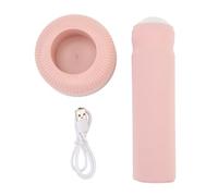 LED Night Light Rechargeable, Handheld Nursing Lamp with Stable Base, Innovative Pull Down Toggle Switch for Bedroom Nursery Kids Adults, Soft Warm Light ABS Material USB Cable Inc (Pink)