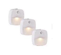 LED night lights with motion sensor, great for children's rooms, stairwells, bedrooms, kitchens, orientation light, warm white, energy efficient (set