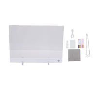 LED Note Board 7 Colors Acrylic Dry Erase Board 4 Modes Drawing Writing Light Up Message Glow Rewritable Memo Board 11.8x8in with 7 Marker Pens Stand for Home Decor Kids Room