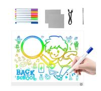 Led Note Board - 7 Colors Dry Erase Touch Control Painting Toys | Led Light Board | for Kids Night Light Home Offices School Holiday Art Painting Coloring Crafts Toys Supplies, Erasable with 7 Markers