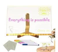 LED Note Board With Colors - Dry Erase Writing Board | Glowing Message Light Up Writing Boards With 7 Colors Pen, LED Drawing Boards For School Home