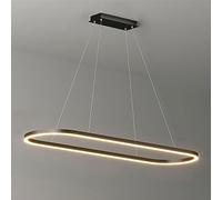 LED Office Pendant Light Nordic Oval Dining Table Pendant Lamp Dimmable with Remote Control Pendant Lighting Height Adjustable Ceiling Lamp for Office Dining Table Study