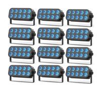 LED Par, 12 unidades 80 W 4 en 1 RGBW luz de escenario, mezcla de colores ilimitada