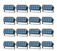 LED Par, 16 unidades 80 W 4 en 1 RGBW luz de escenario, mezcla de colores ilimitada