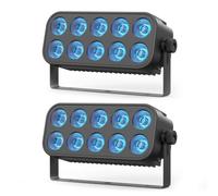 LED Par, 2 unidades 80 W 4 en 1 RGBW luz de escenario, con mezcla de colores ilimitada