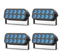 LED Par, 4 unidades 80 W 4 en 1 RGBW luz de escenario, con mezcla de colores ilimitada