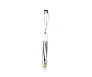 LED Pen POWERTOOL Pen Torch LED Ballpoint Pen 3 in1 Pen/Stylus/LED Light， LED Powered Ink Penlights with Extra Refill and Batteries for Night Write (1 Pack)