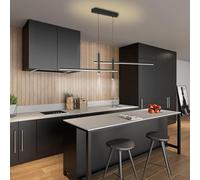 LED Pendant Light Compatible with Kitchen Island, Adjustable 3 Color Linear Chandelier Spotlights, Hanging Fixture